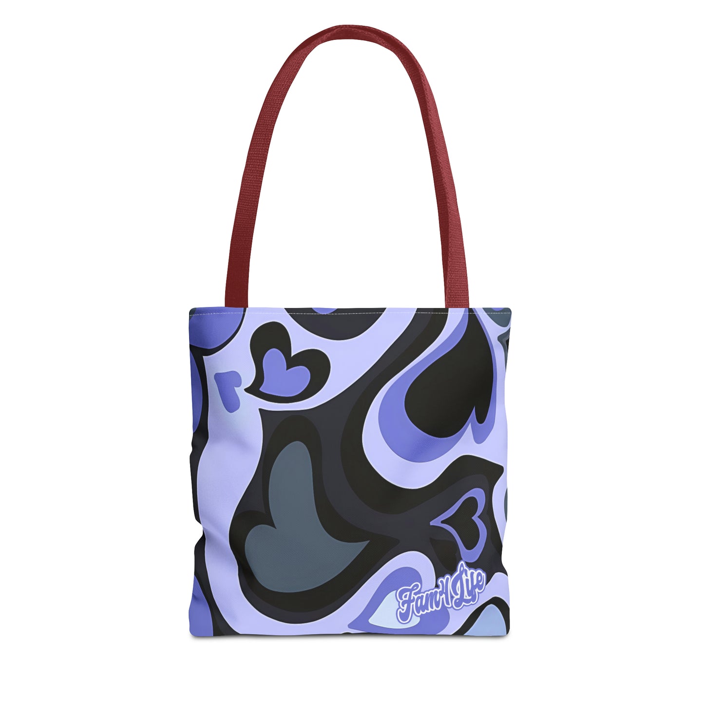 Vibrant Hearts (Purple) Tote Bag