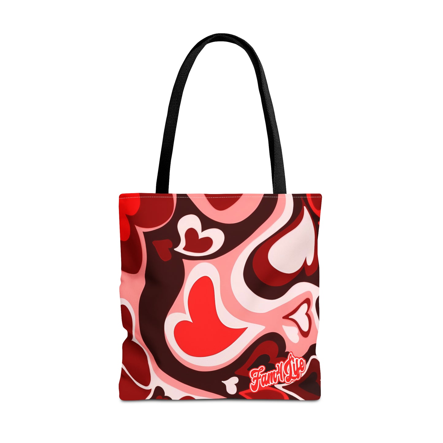 Vibrant Hearts (Red) Tote Bag