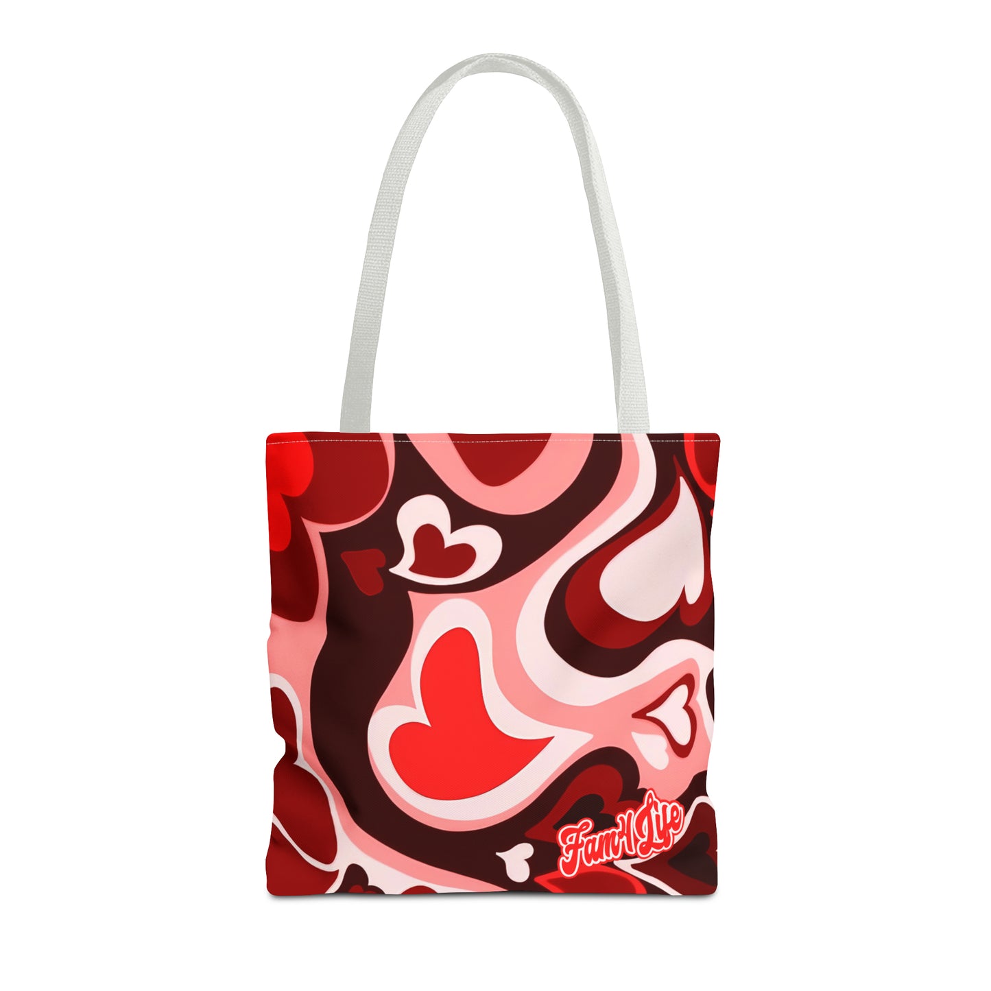 Vibrant Hearts (Red) Tote Bag