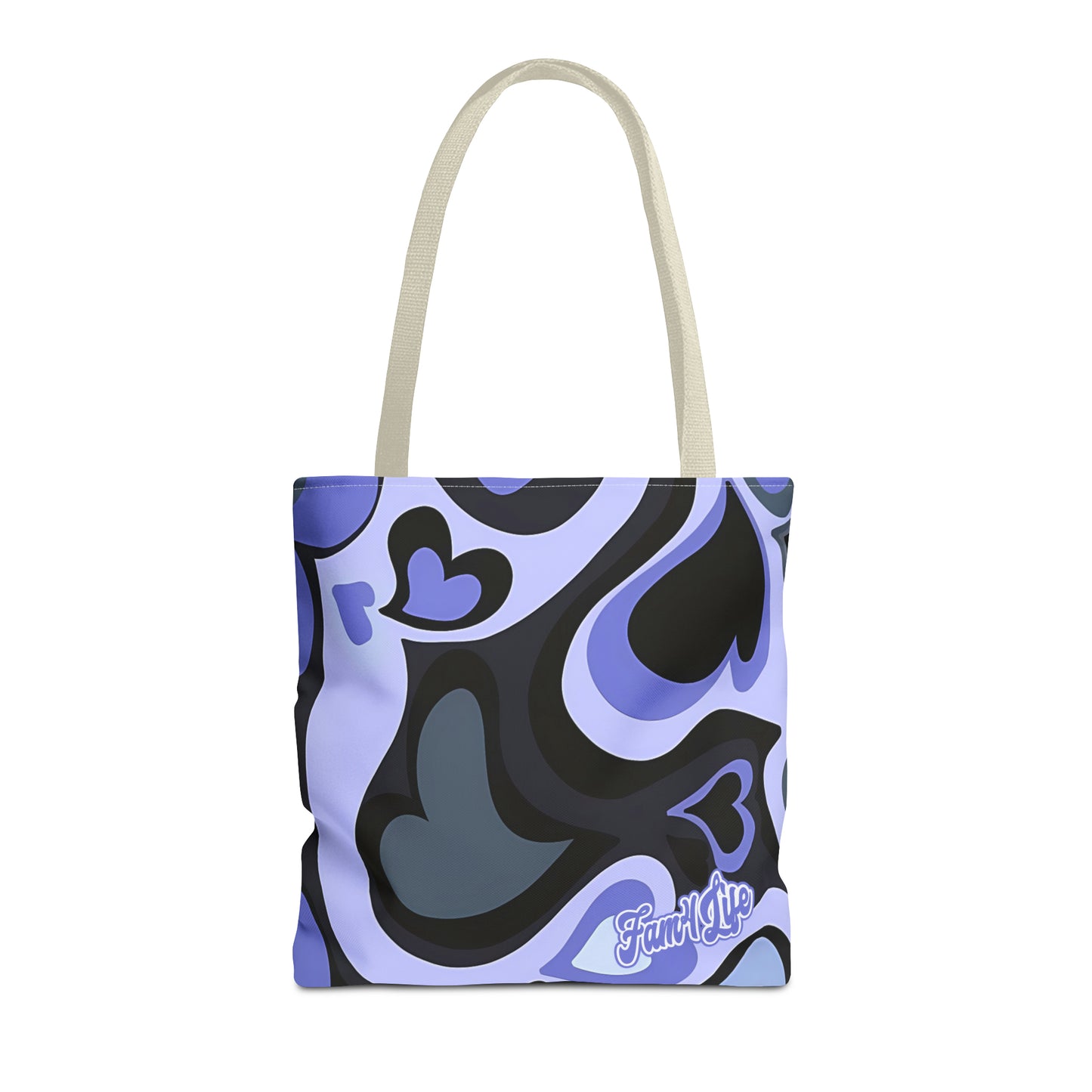 Vibrant Hearts (Purple) Tote Bag