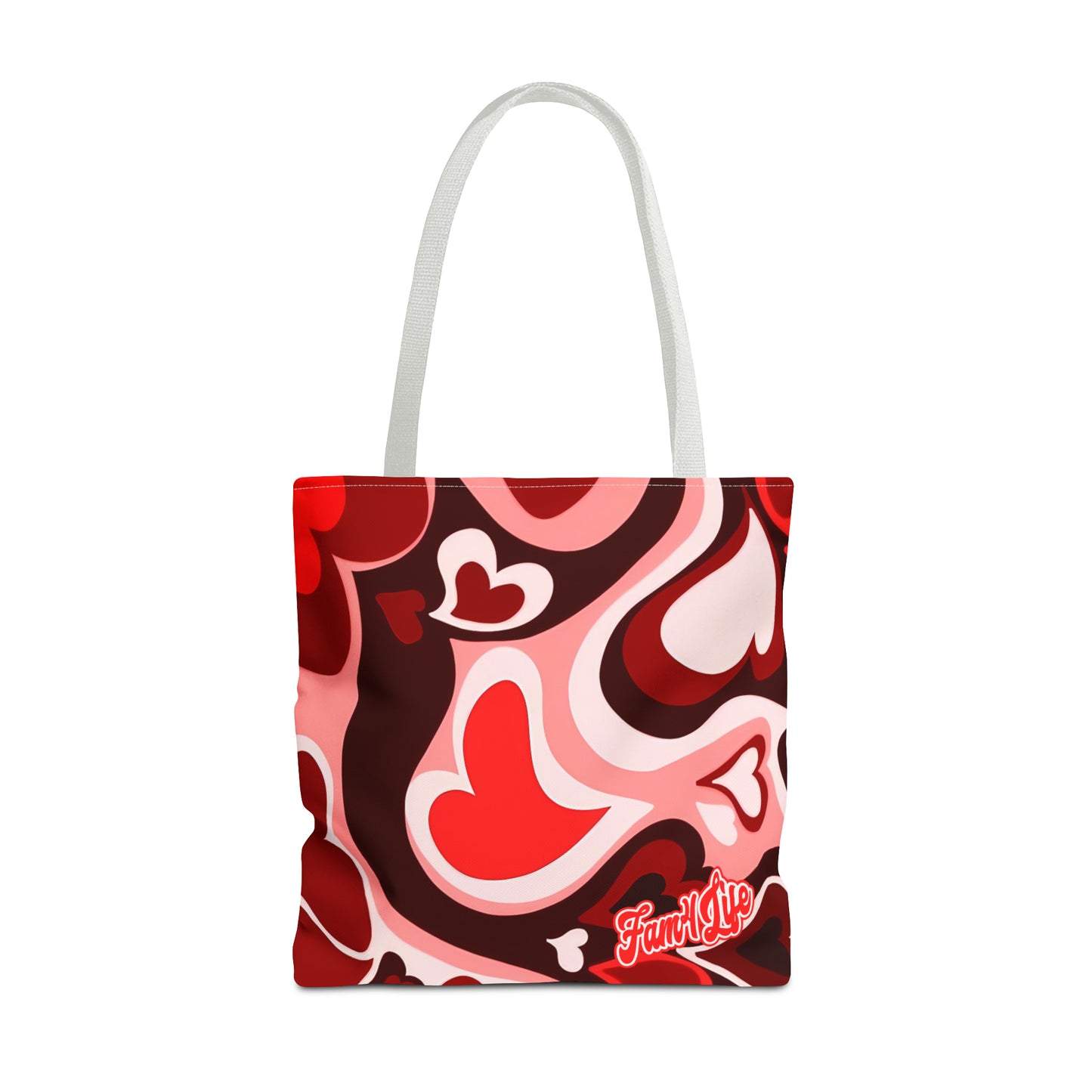 Vibrant Hearts (Red) Tote Bag
