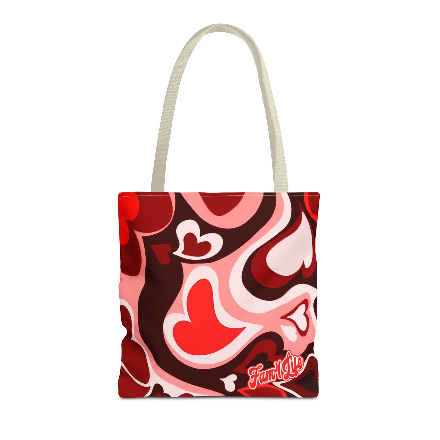 Vibrant Hearts (Red) Tote Bag