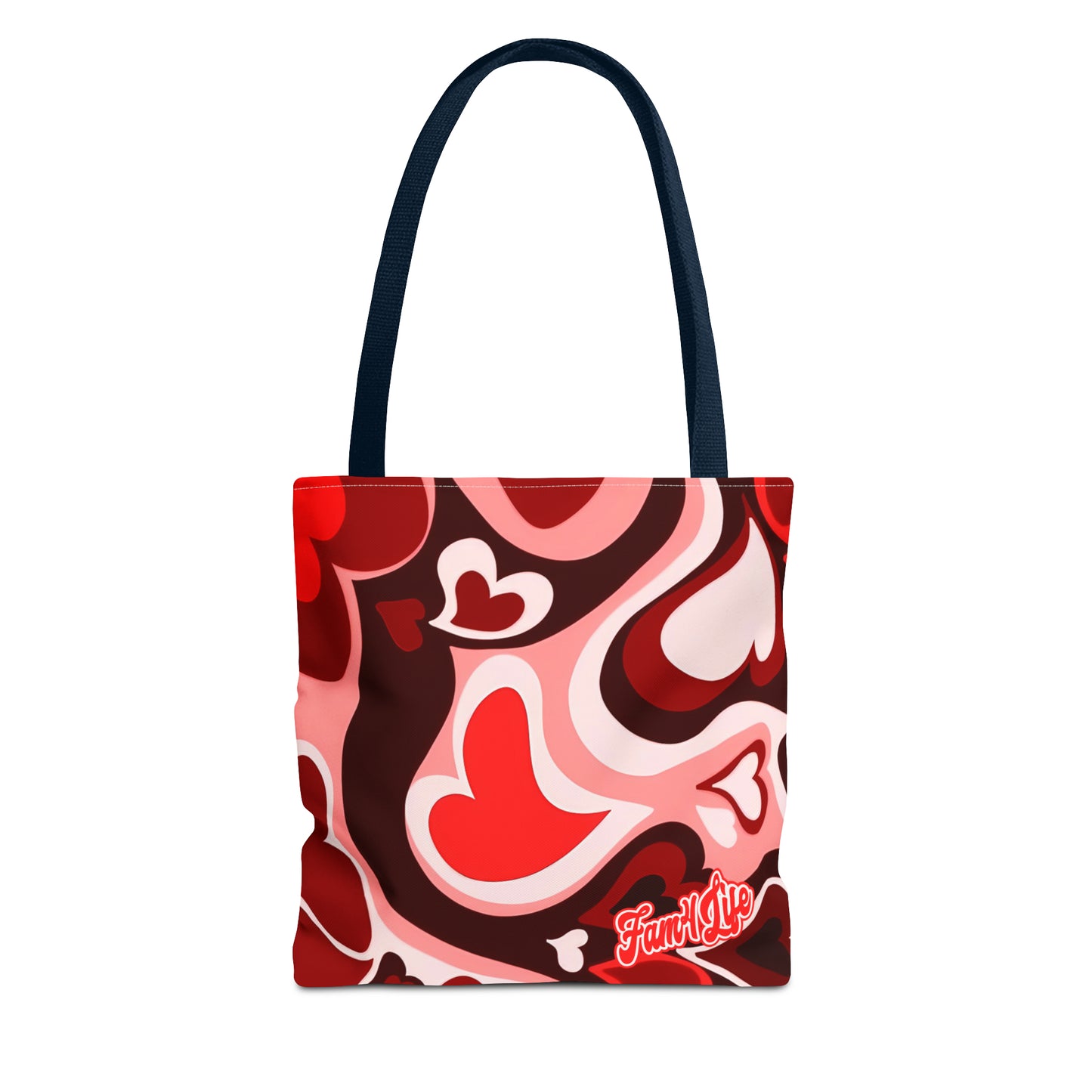 Vibrant Hearts (Red) Tote Bag