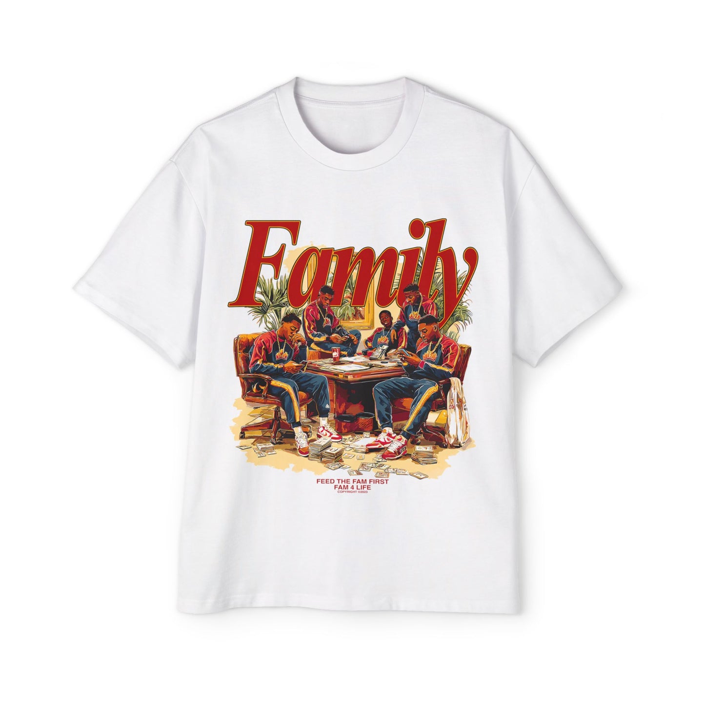 Family 'Feed The Fam First' Oversized Tee