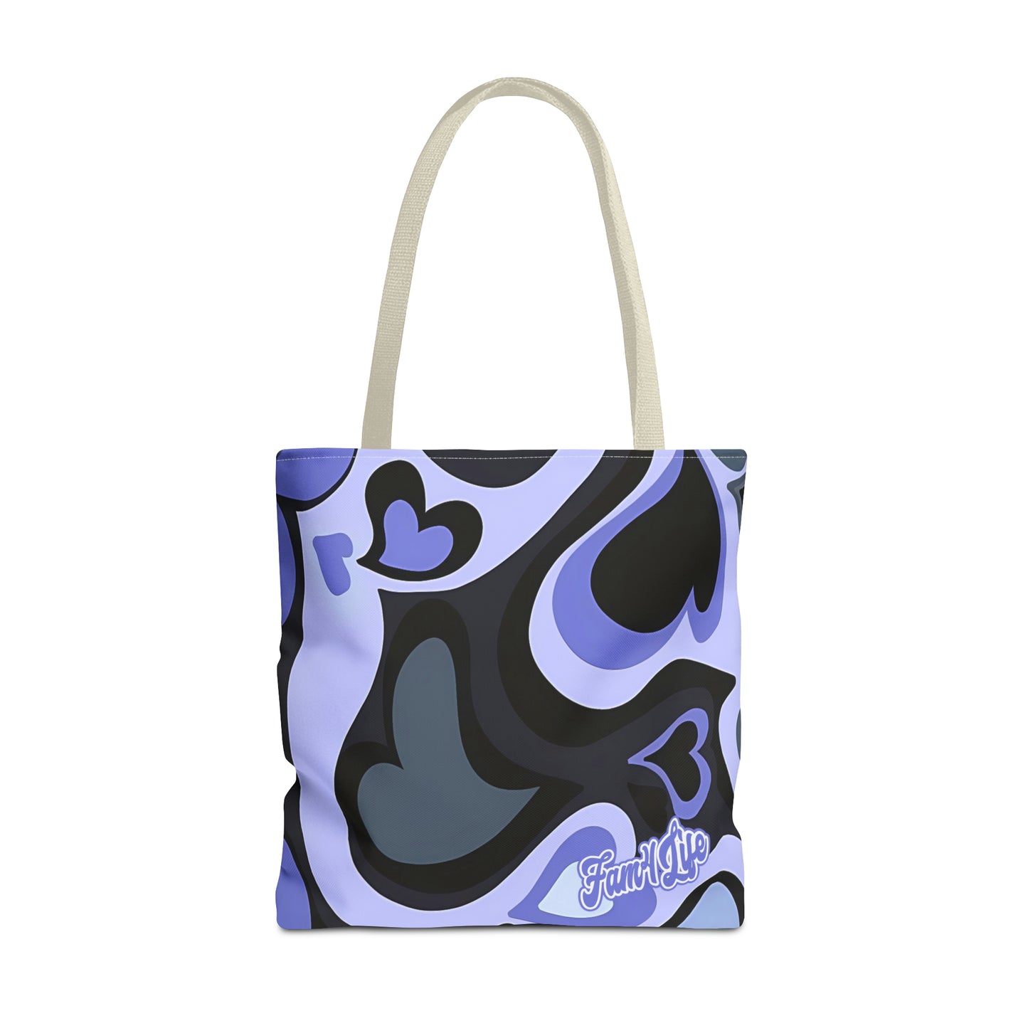 Vibrant Hearts (Purple) Tote Bag
