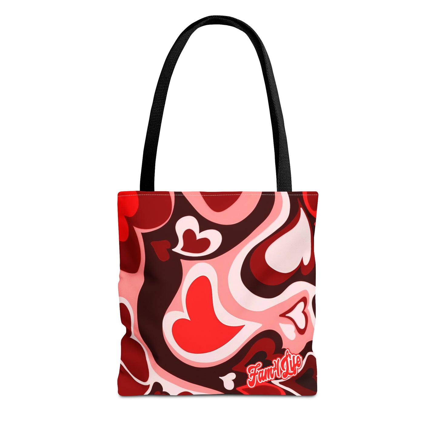 Vibrant Hearts (Red) Tote Bag