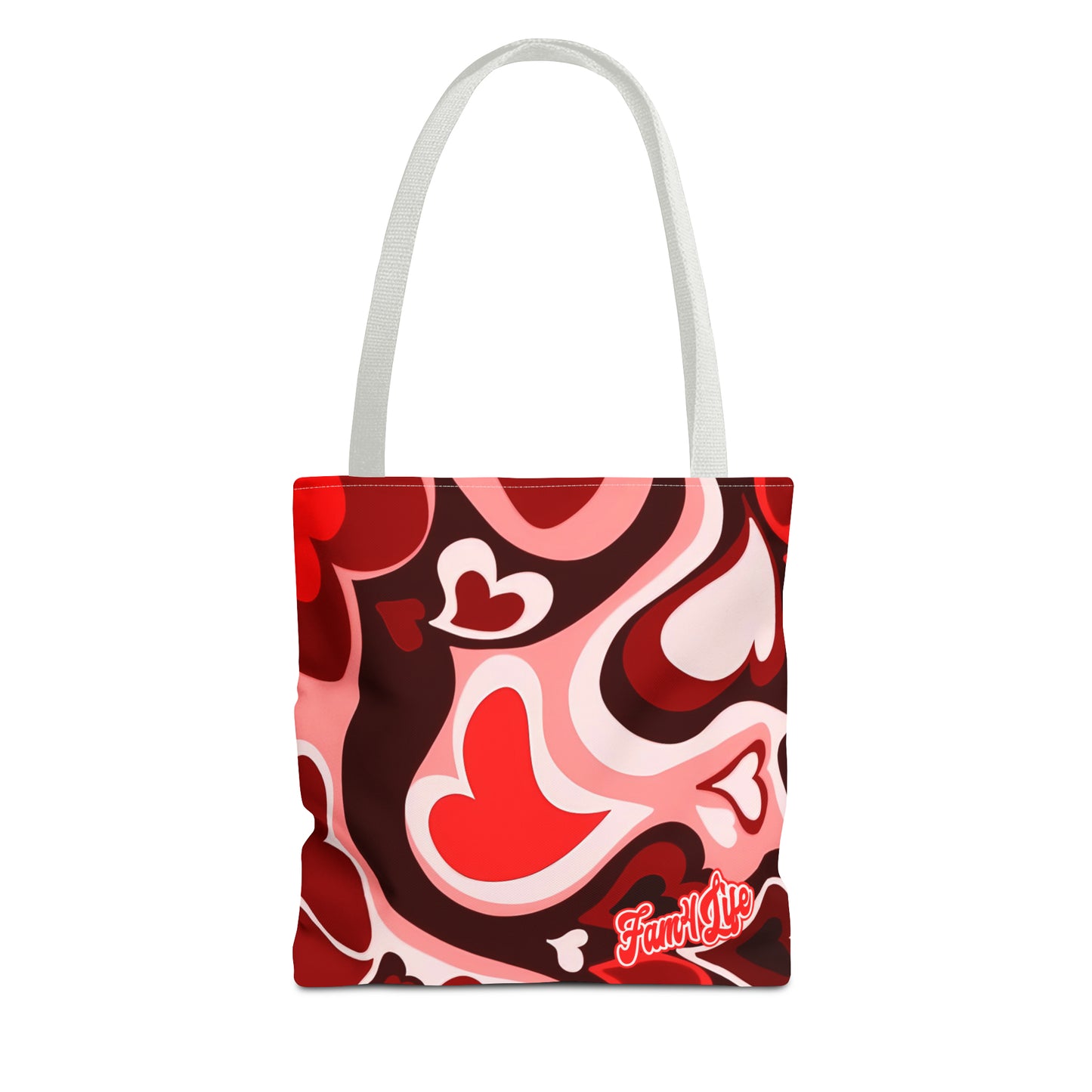 Vibrant Hearts (Red) Tote Bag