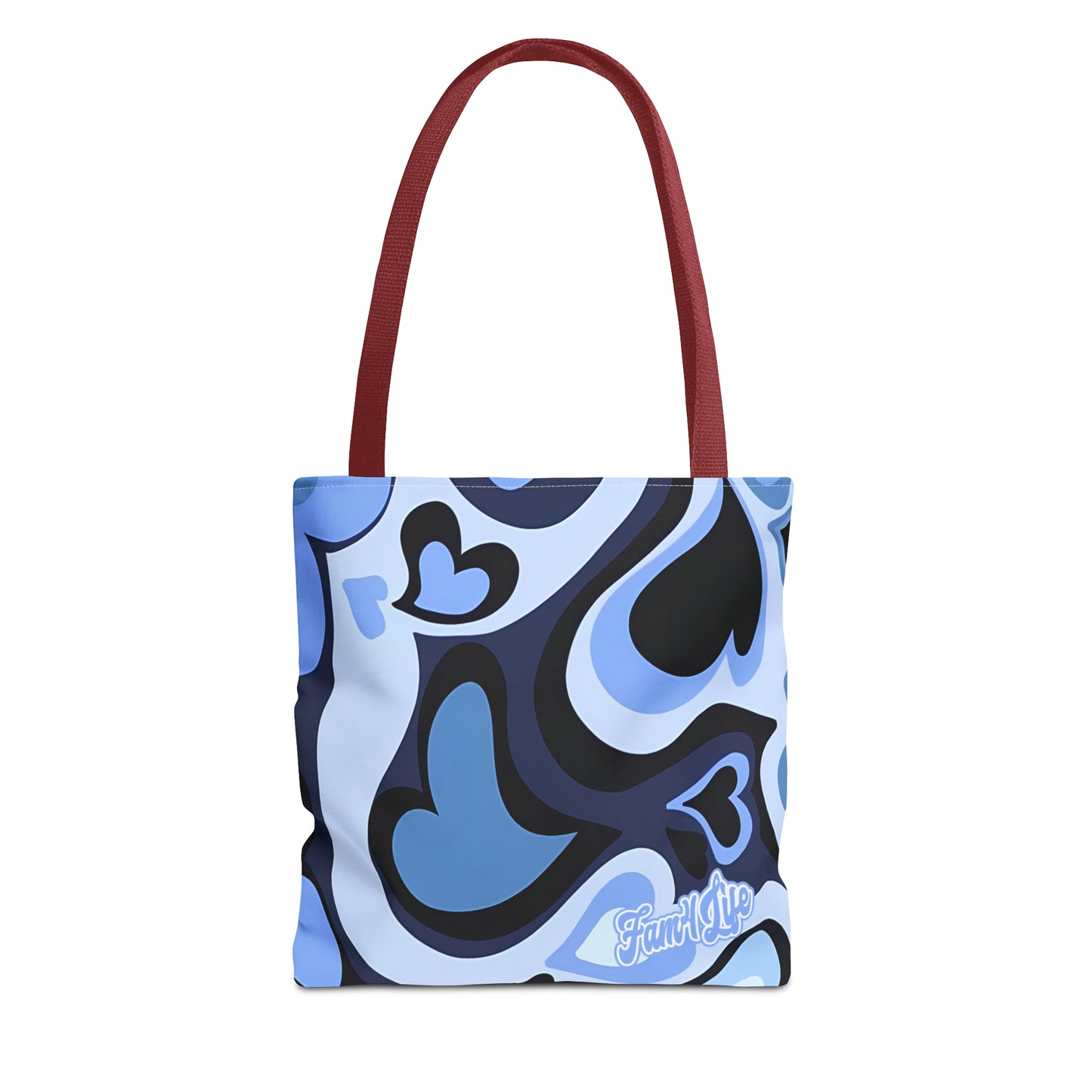 Vibrant Hearts (Blue) Tote Bag
