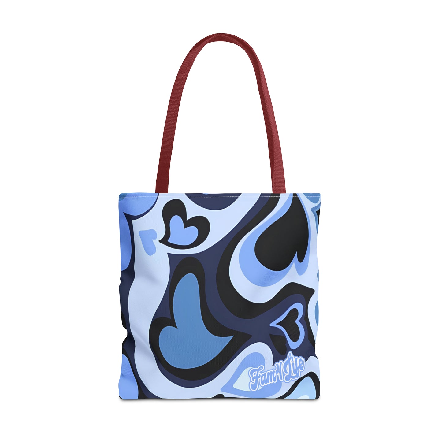 Vibrant Hearts (Blue) Tote Bag