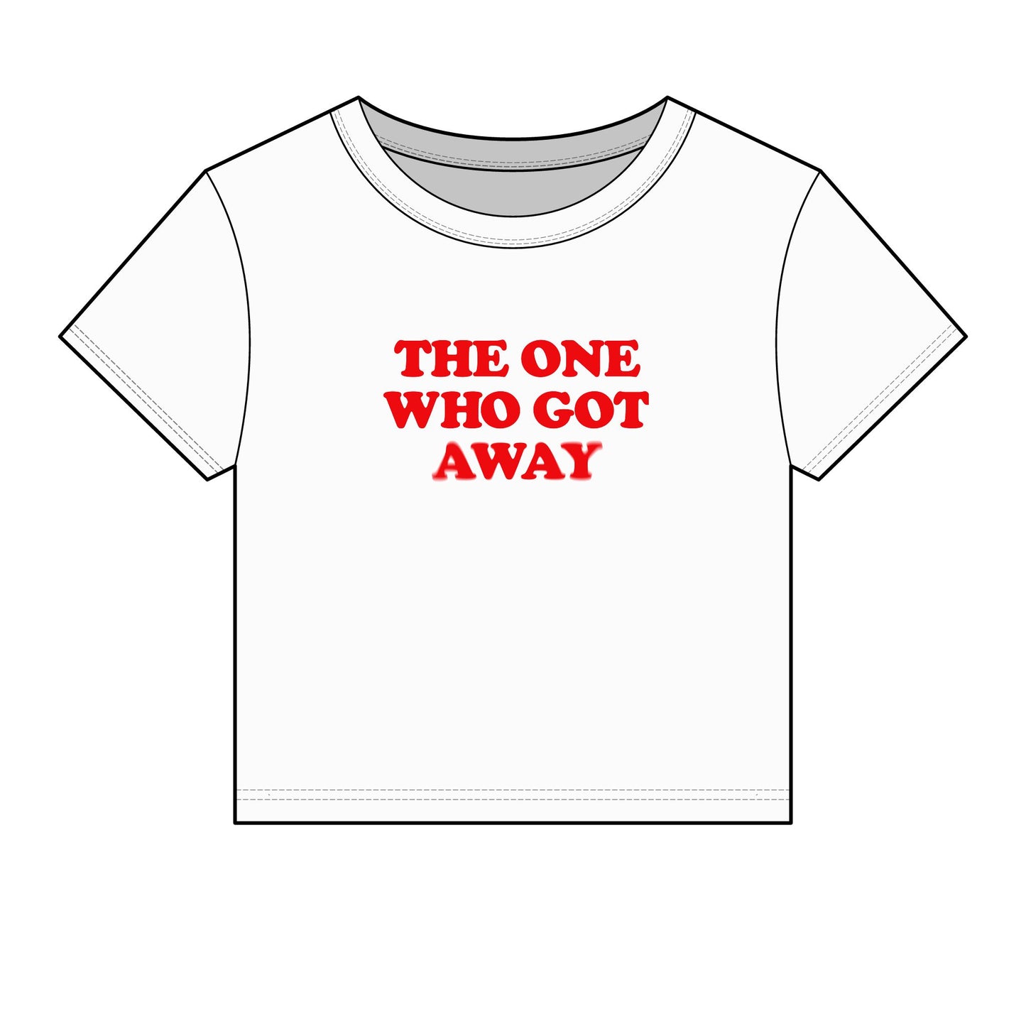 The One Who Got Away Crop Tee — Women's Graphic Baby T‑Shirt