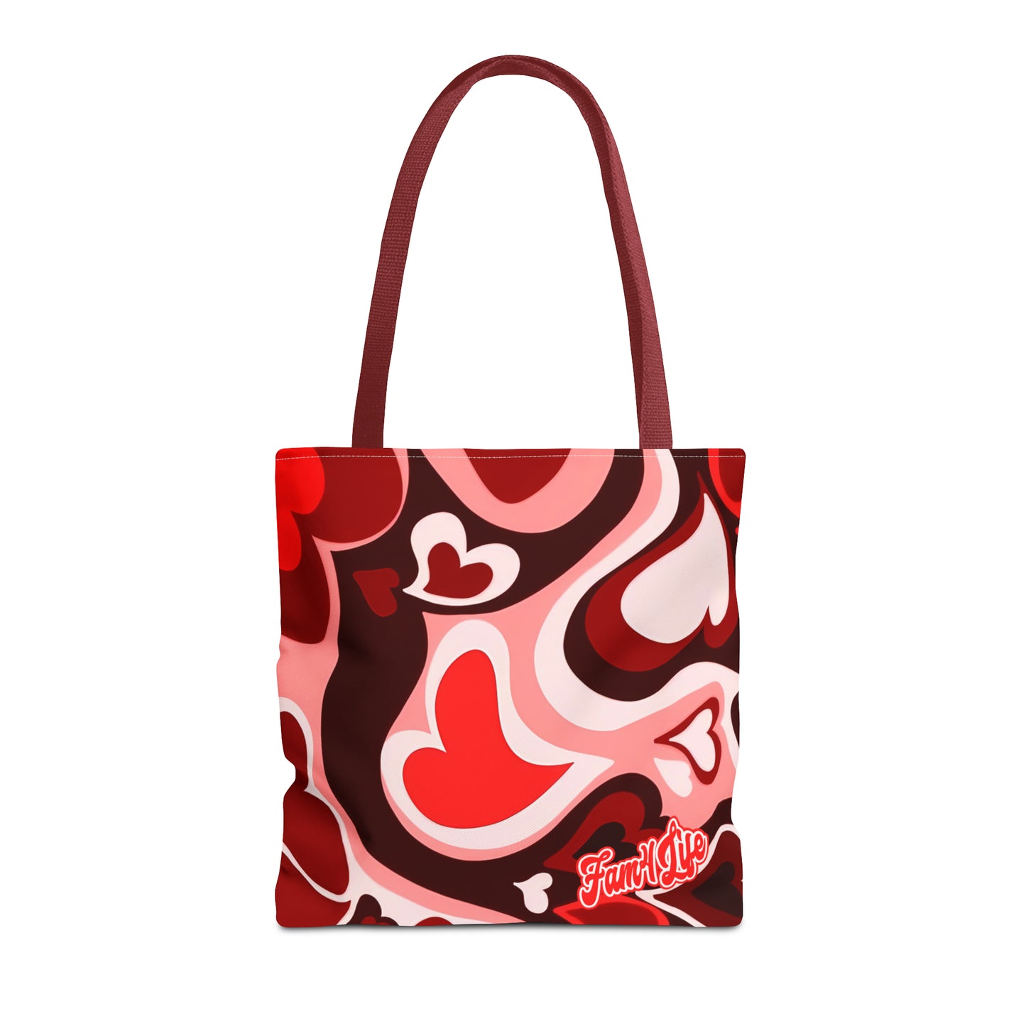 Vibrant Hearts (Red) Tote Bag