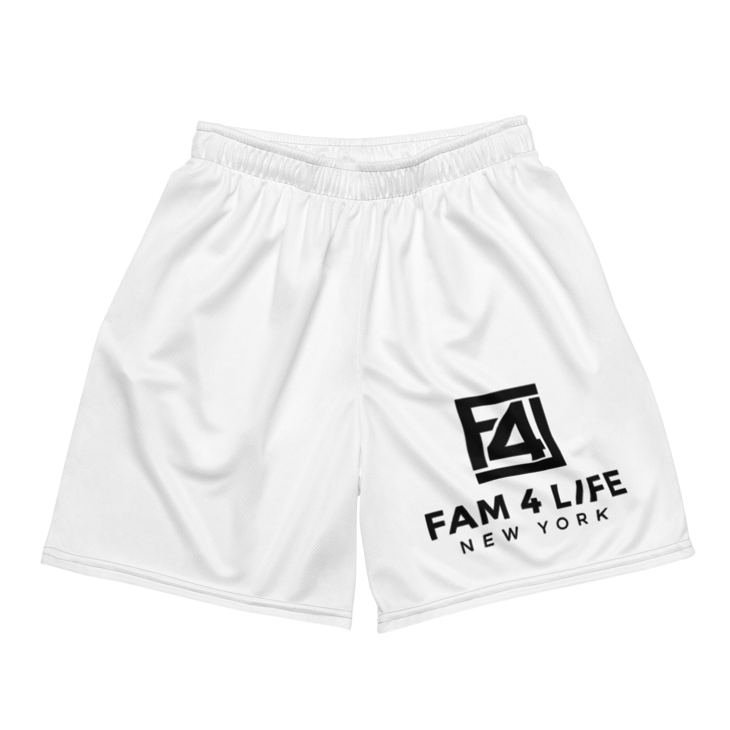 Big Staple Logo Mesh Shorts (White)