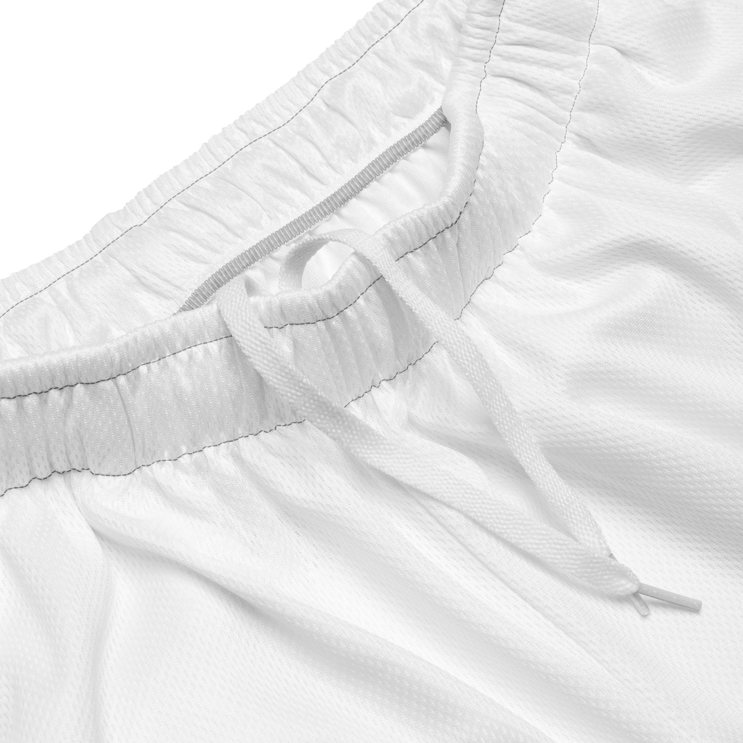 Big Staple Logo Mesh Shorts (White)