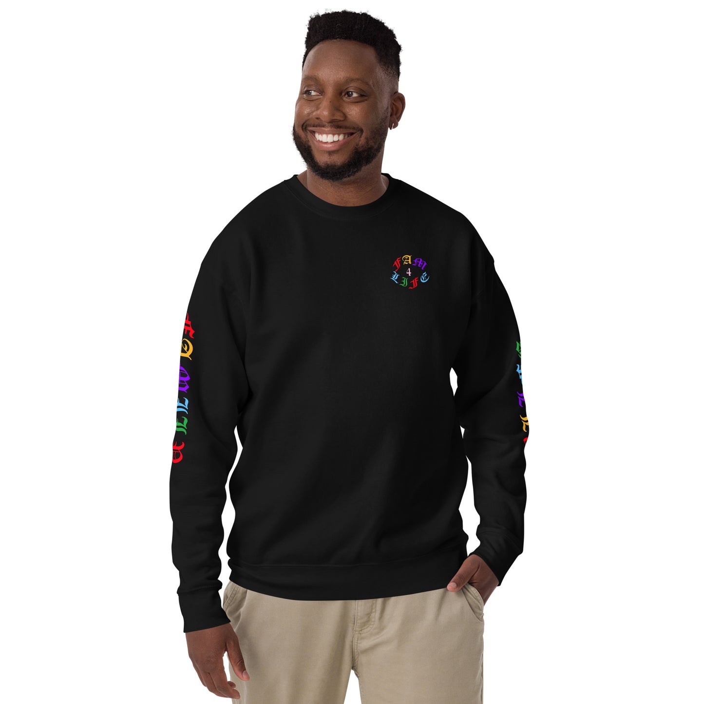 Family Legacy Premium Sweatshirt (Multicolor Text)