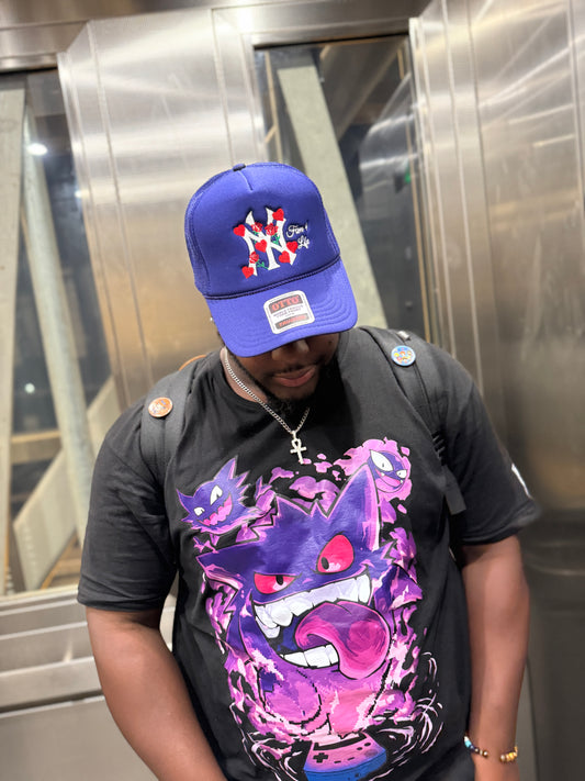NY Lovers and Roses Trucker Hat (Purple)