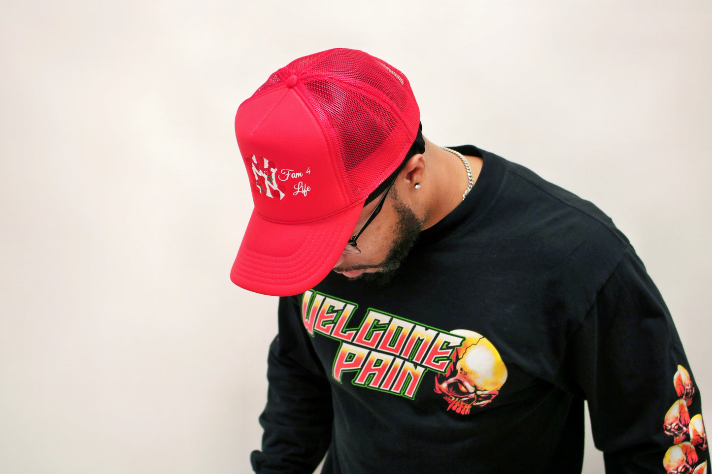 NY Lovers and Roses Trucker Hat (Red)