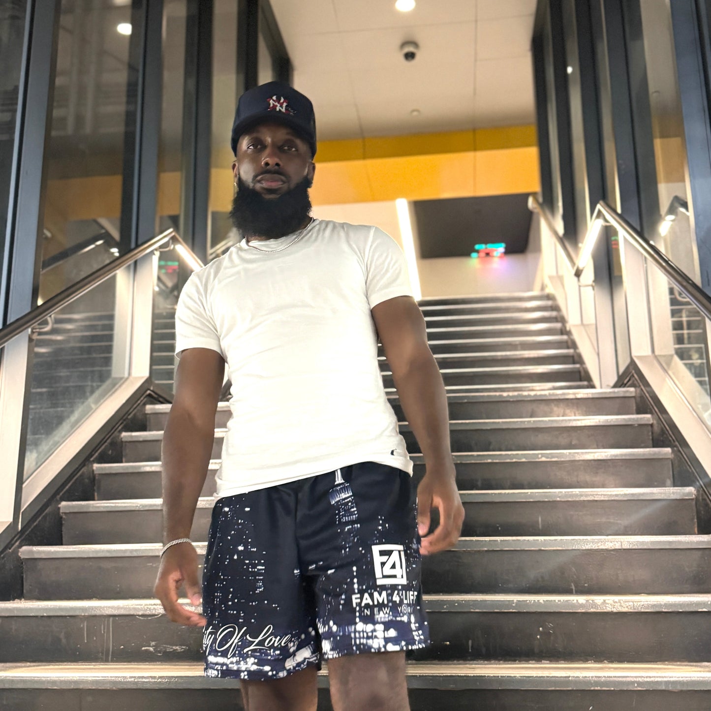 Big Staple Logo Mesh Shorts (Navy - City of Love Edition)