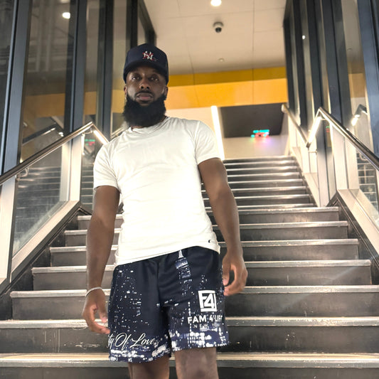 Big Staple Logo Mesh Shorts (Navy - City of Love Edition)