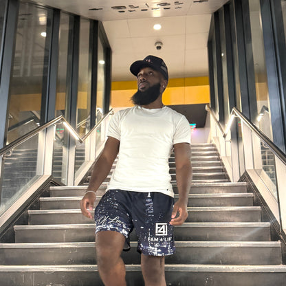 Big Staple Logo Mesh Shorts (Navy - City of Love Edition)