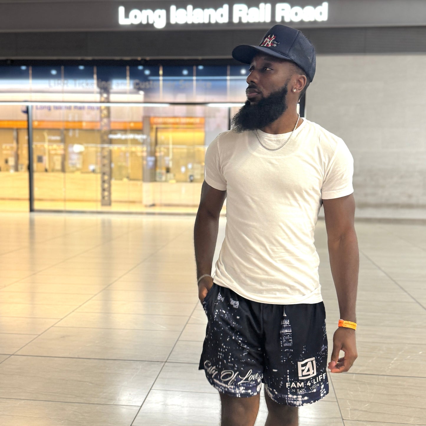 Big Staple Logo Mesh Shorts (Navy - City of Love Edition)