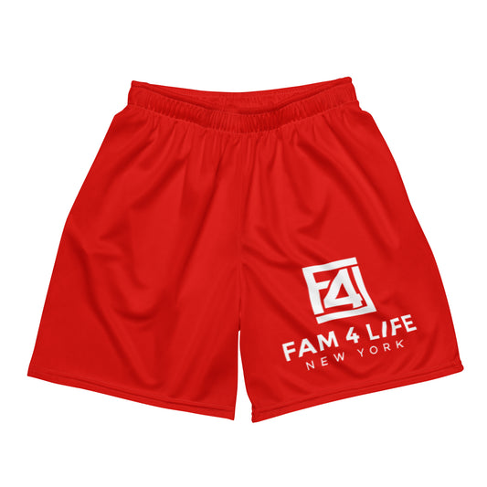 Big Staple Logo Mesh Shorts (Red)