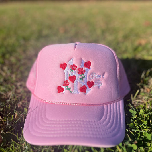 NY Lovers and Roses Trucker Hat (Pink)