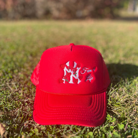 NY Lovers and Roses Trucker Hat (Red)